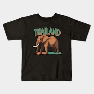 Thailand Elephant Travel Graphic Kids T-Shirt